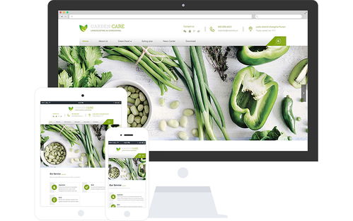 绿色食品公司网站模板整站源码 MetInfo响应式网页设计制作